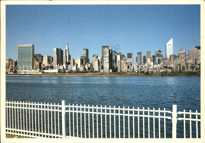 New York City East River and Midtown skyline from Queens