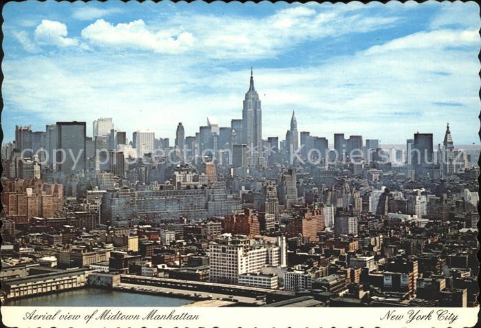 New York City Aerial view of Midtown Manhatten