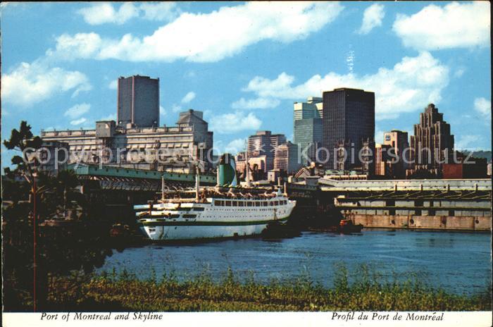 Montreal Quebec Port and Skyline Steamer