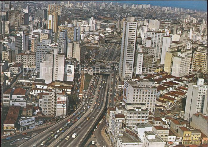 São Paulo Vista aerea do Elevado Costa e Silva