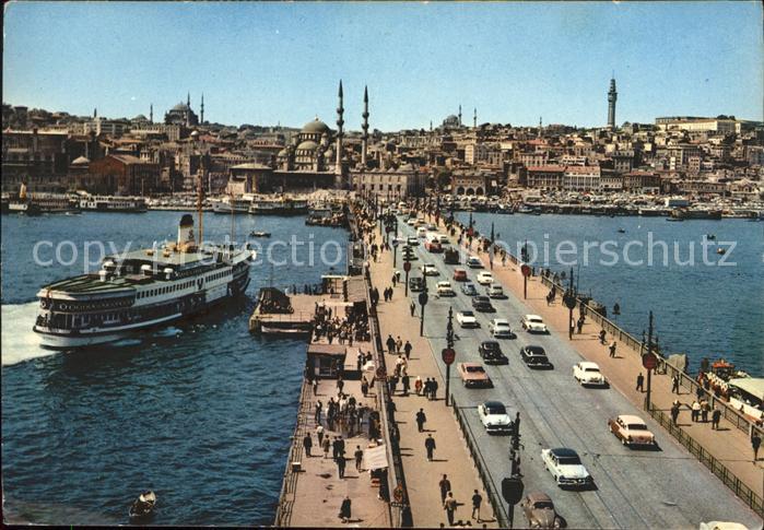 Istanbul Constantinopel Galate Bruecke Neue Moschee Dampfer