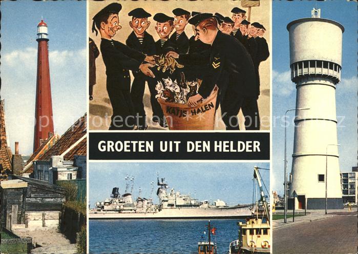 Den Helder Leuchtturm Karikatur Matrose Kreuzer
