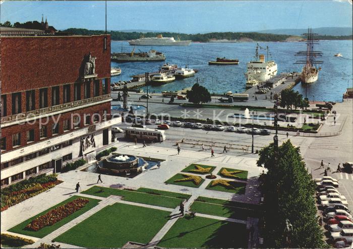 Oslo Norwegen The Crown Princess Maerthas Place Dampfer Segelboot