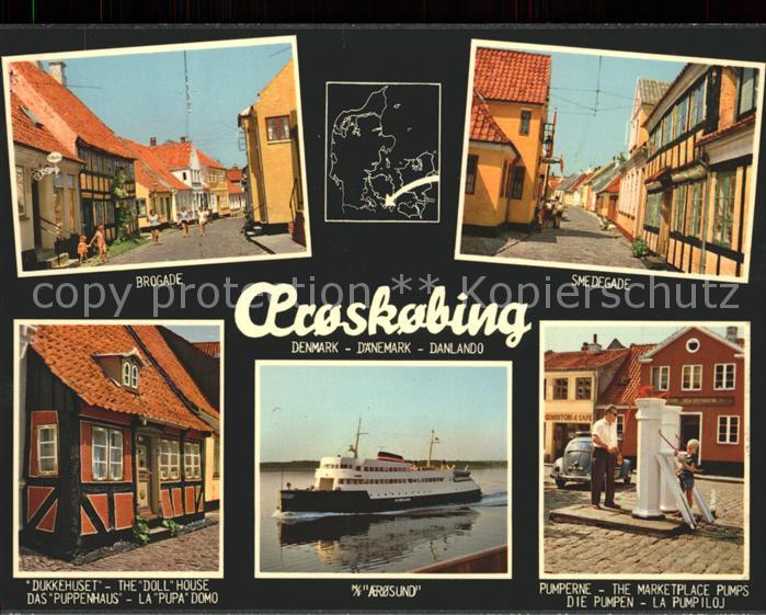 Aroskobing Teilansichten Puppenhaus Passagierschiff Marktplatz Pumpen