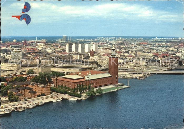 Stockholm Stadshuset Fliegeraufnahme