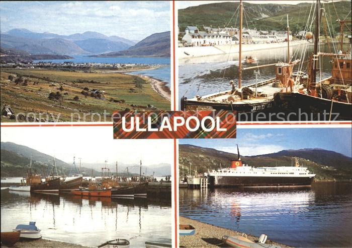 Ullapool Panorama Hafen Passagierschiff Fischkutter