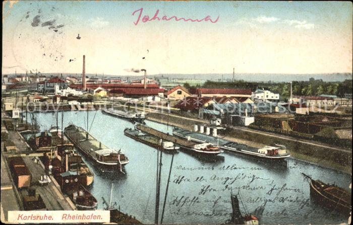 Karlsruhe Baden Rheinhafen Frachter