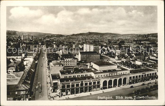 STUTTGART  CITY Blick vom Bahnhofturm