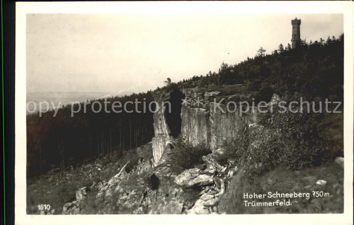 Schneeberg Tschechien Decinsky Sneznik Truemmerfeld