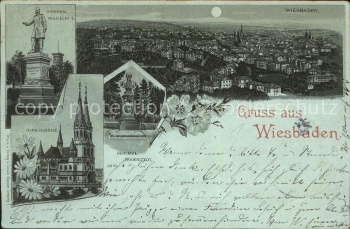 Wiesbaden Denkmal Wilhelm I. Denkmal Bodenstedt