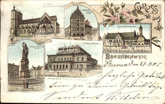 BRAUNSCHWEIG  CITY Hoftheater Burg Dankwarderobe Gewand-Huas Litho