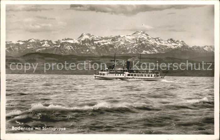 Dampfer Binnenschifffahrt Bodensee Säntisgruppe