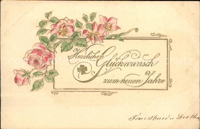 Neujahr Glückwunsch Rosen