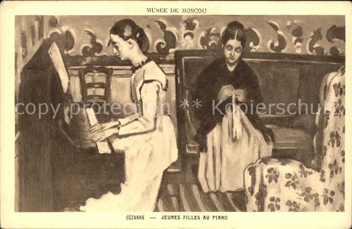 Klavier nähen Künstlerkarte Cezanne Musee de Mo