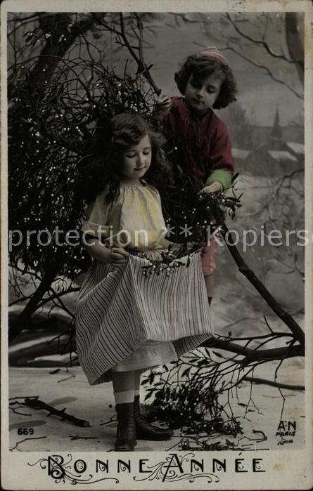 Foto AN Paris (Noyer) Nr. 669 Neujahr Kinder