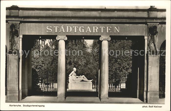 Foto Kellner Rolf Nr. 227 Karlsruhe Stadtgarten Eingang