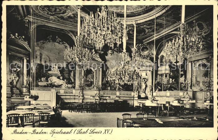 Spielbank Casino Baden-Baden Spielsaal Saal Louis XV.