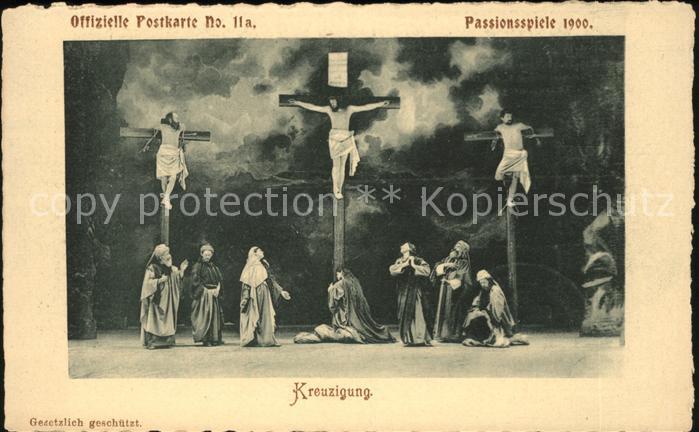 Passionsspiele Oberammergau Kreuzigung Postkarte Nr. 11a