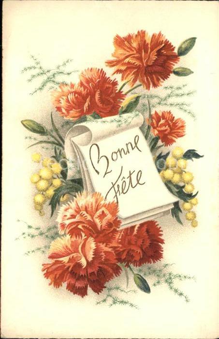 Blumen Nelken Bonne Fete