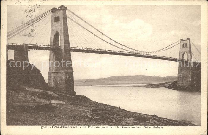 Bruecken Bauwerke Cote d Emeraude Pont suspendu Rance Port Saint Hubert