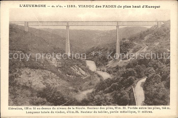 Viadukte Viaduc Auvergne Viaduc des Fades