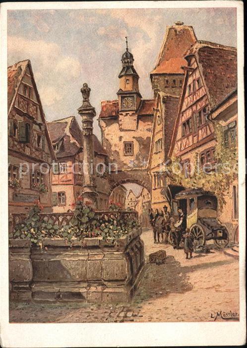 Moessler L. Rothenburg o. d. T. Markusturm Roederbogen
