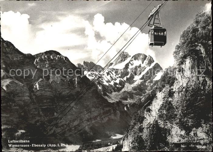 Seilbahn Wasserauen-Ebenalp Marwies Faehlentuerme Altmann