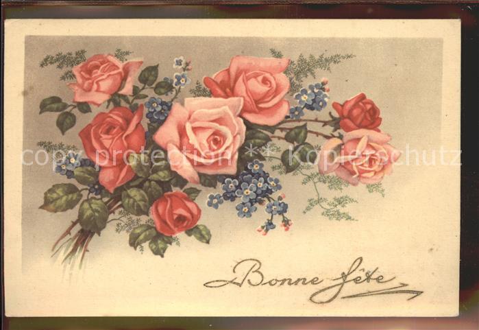 Rosen Vergissmeinnicht Bonne fete