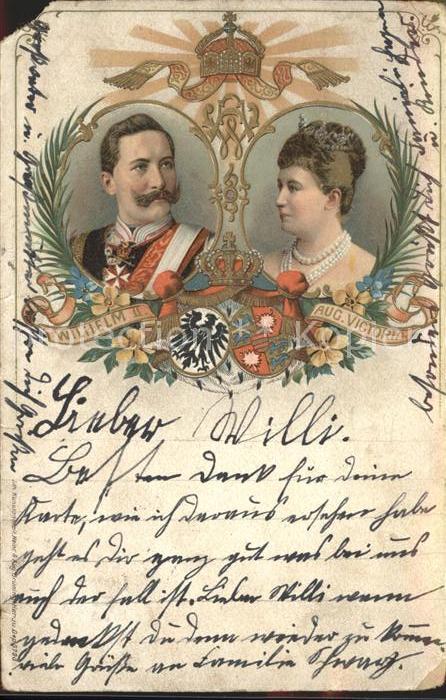 Adel Preussen Wilhelm II. Auguste Victoria Krone Wappen