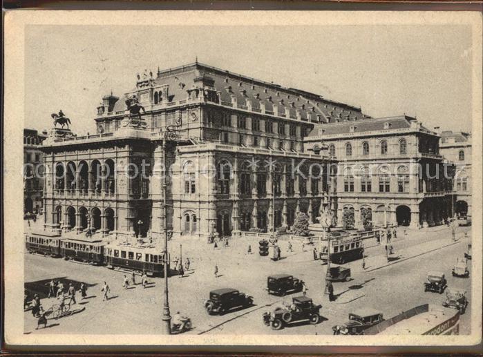 Opergebaeude Wien Opernhaus Strassenbahn Ringstrasse