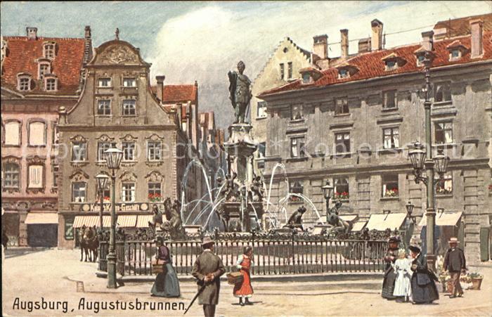Verlag Wiedemann WIRO Nr. 2150 A Augsburg Augustusbrunnen