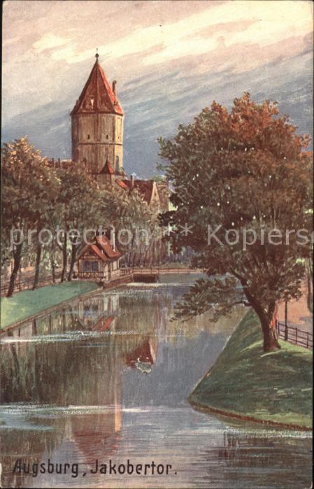 Verlag Wiedemann WIRO Nr. 2148 A Augsburg Jakobertor