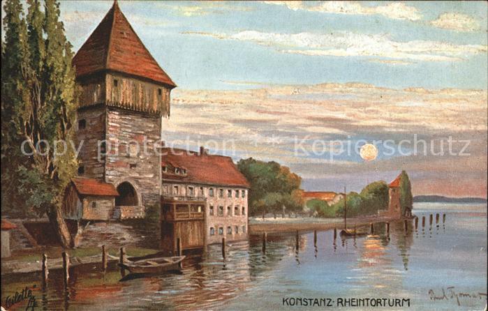 Verlag Tucks Oilette Nr. 685 B Konstanz Rheintorturm