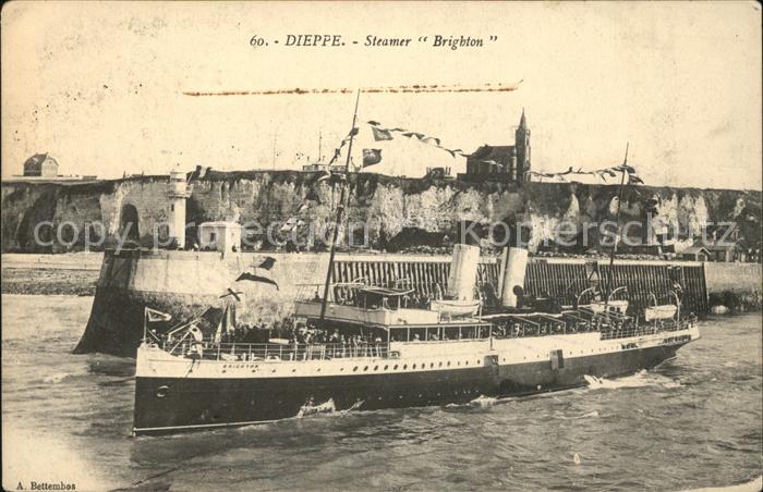 Dampfer Binnenschifffahrt Steamer Brighton Dieppe