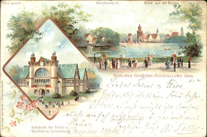 Ausstellung Gewerbe Berlin 1896 Gebäude Schul- und Wohlfahrts-Einrichtu
