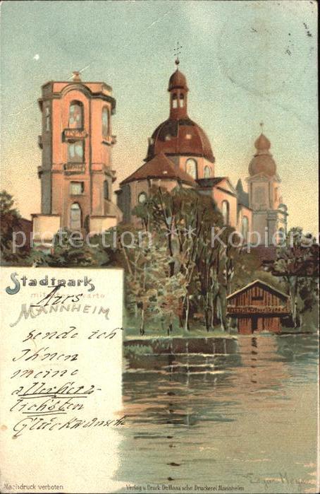 MANNHEIM BW Stadtpark Kuenstlerkarte Edgar Meyer