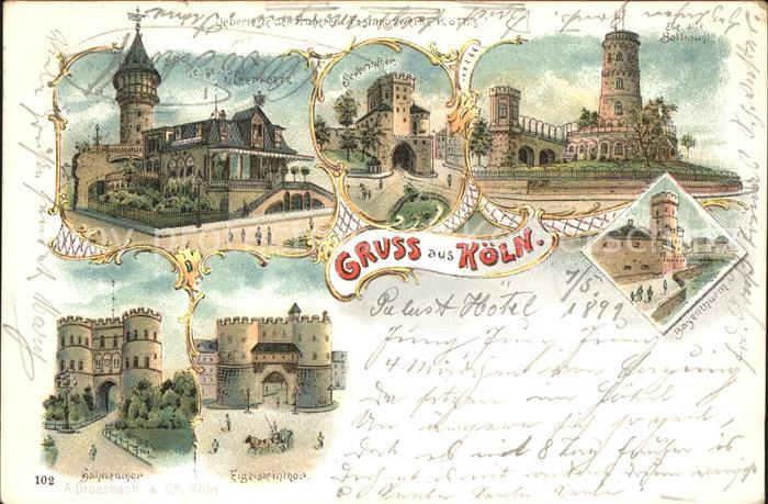 Koeln Rhein Ulrepforte Restaurant Tor Bottmuehle Bayenturm