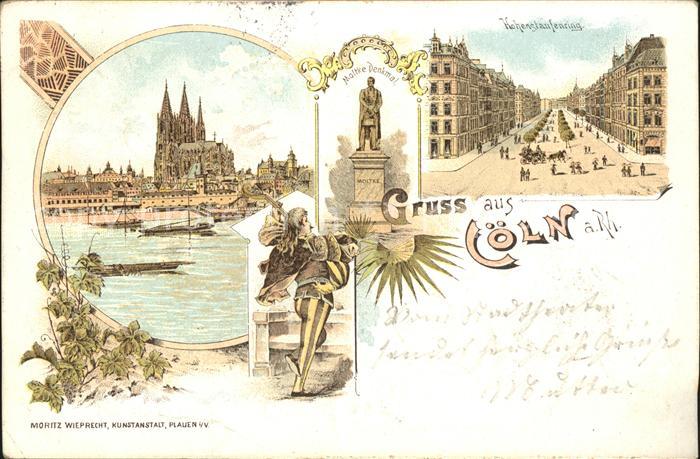 Coeln Rhein Dom Moltke Denkmal Hohenstaufenring