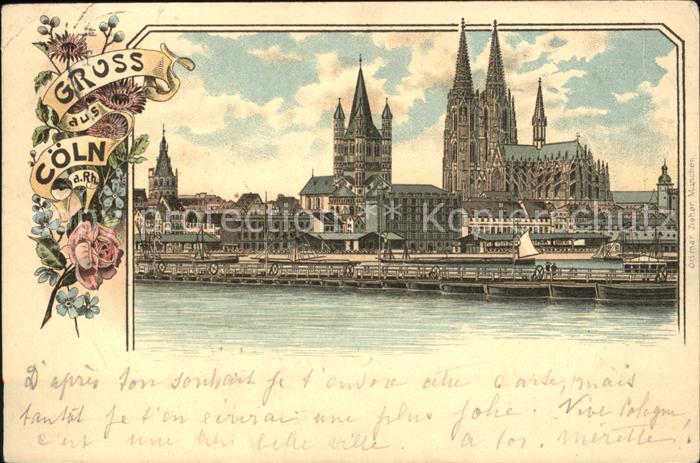 Coeln Rhein Koelner Dom Rheinufer