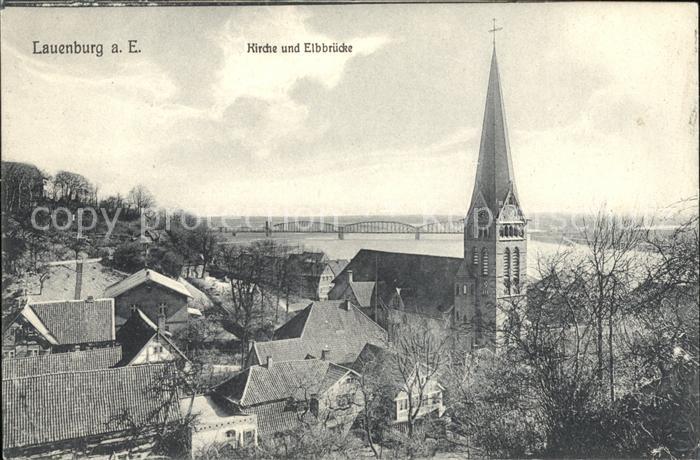 Lauenburg Elbe Kirche Elbbruecke