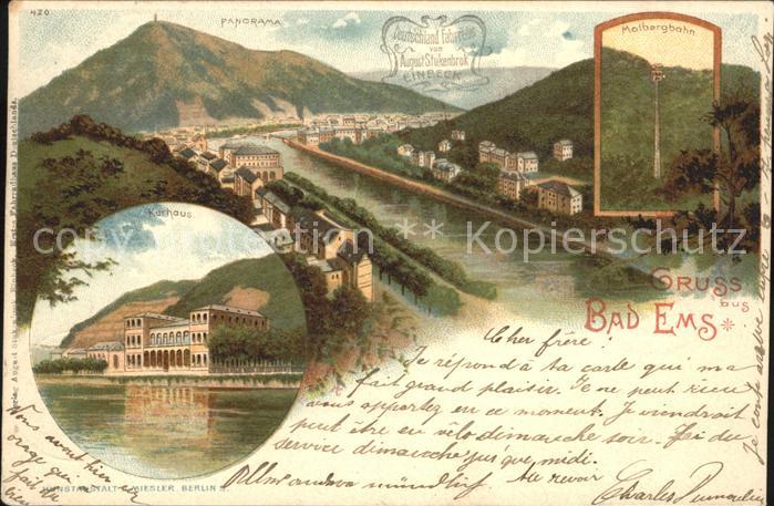 Bad Ems Lahn Panorama Malbergbahn Kurhaus