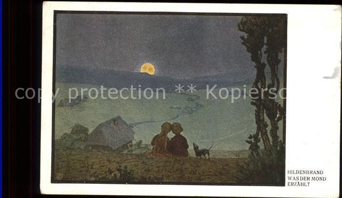 Kuenstlerkarte Hildenbrand Was der Mond erzaehlt Nr.