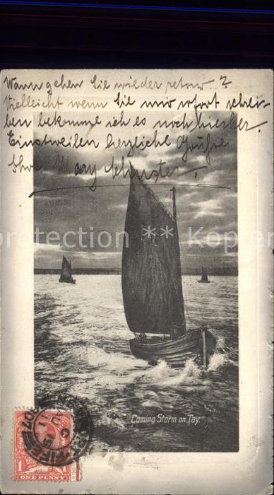 Segelboote Coming Storm on Tay