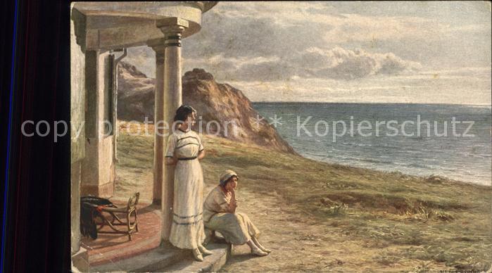 Kuenstlerkarte Schiotz-Jensen Traumverloren Nr. 2733 Daenische Kunst