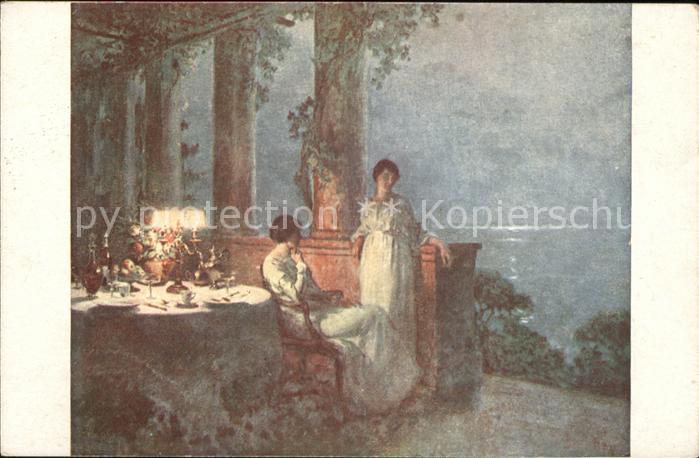 Kuenstlerkarte Reider Marcel Nuit sereine Nr. 4043 Sal