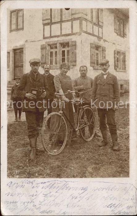 Fahrrad Bicycle Bicyclette Velo Bicicletta Bicicleta-- Gruppenfoto Bahnpost-Stem