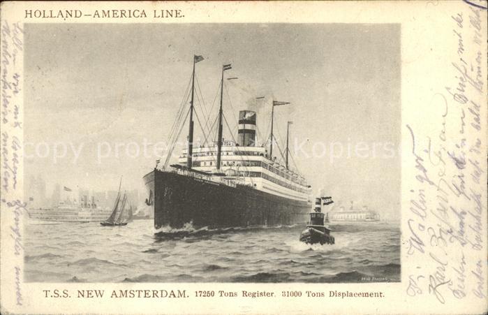 Dampfer Oceanliner T.S.S. New Amsterdam