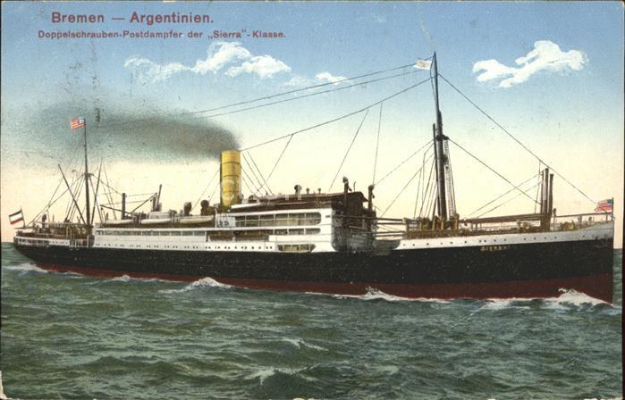 Dampfer Oceanliner Postdampfer Sierra-Klasse