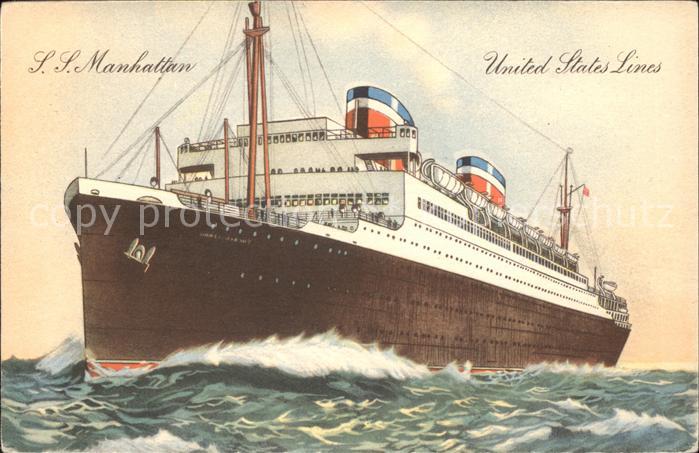 Dampfer Oceanliner S.S. Manhattan