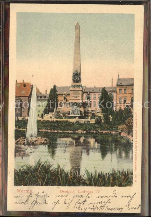 Worms Rhein Denkmal Ludwigs IV